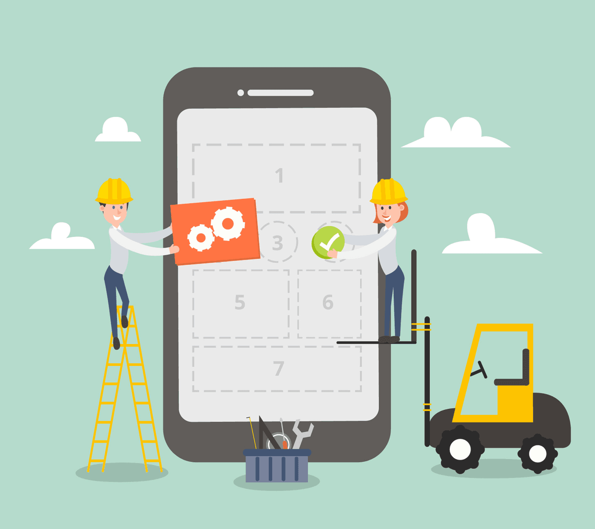 Mobile App Testing Illustration