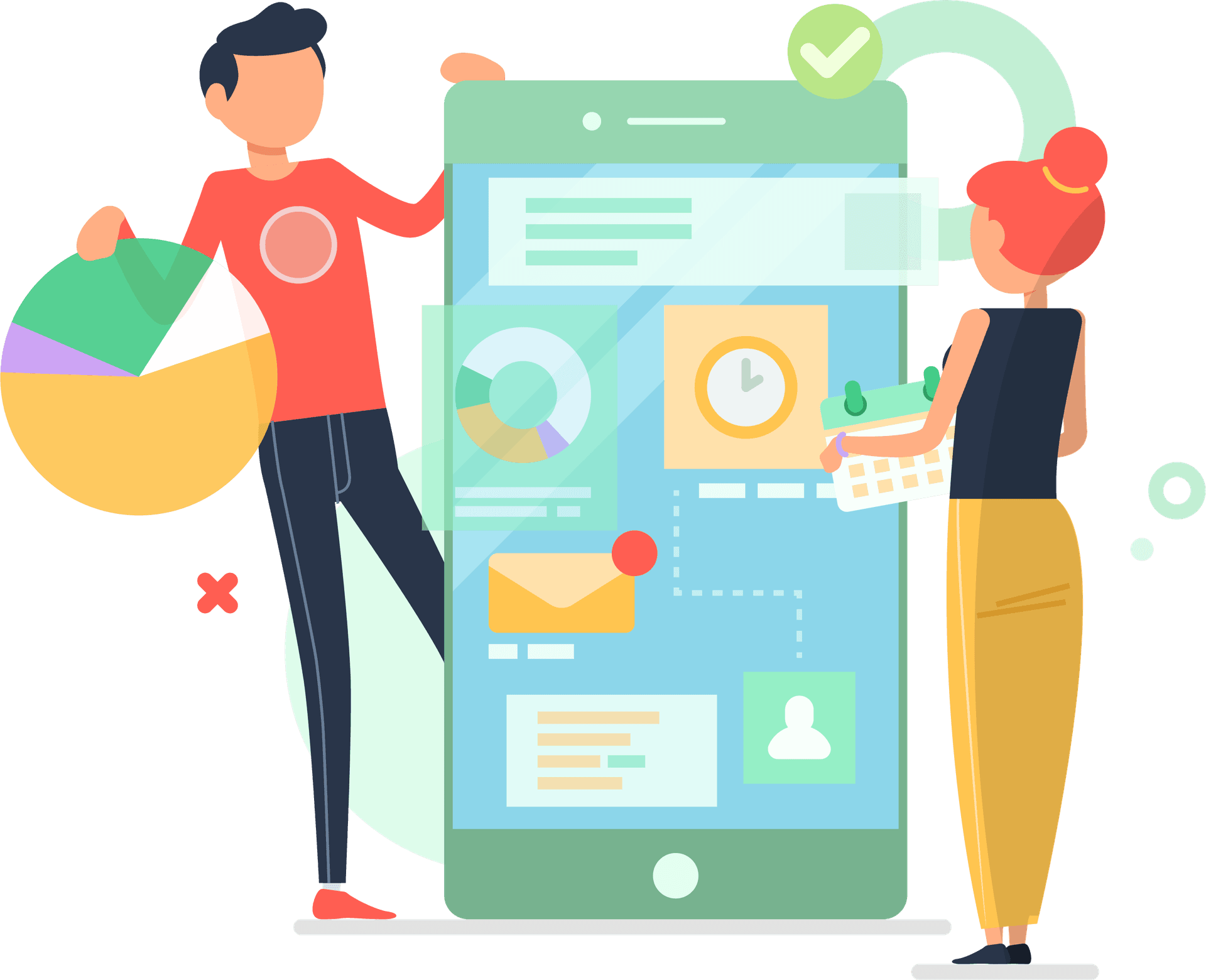 Mobile app testing illustration